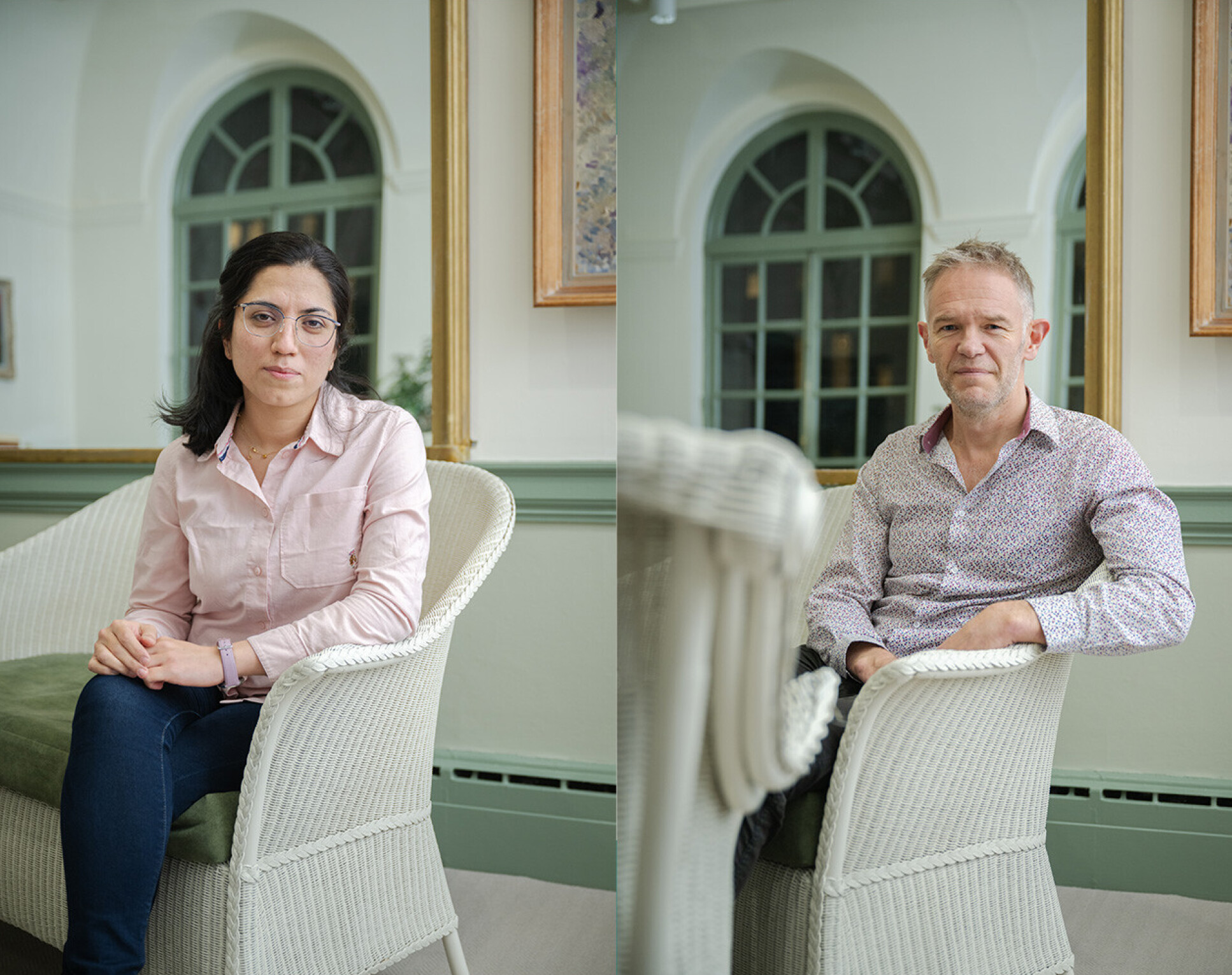 Dr Soheyla Feyzbakhsh (left) and Professor Richard Thomas (right) have won the Veblen Prize.