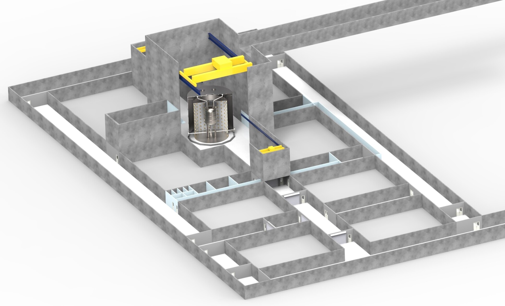 Computer render of a plan view of rooms and chambers