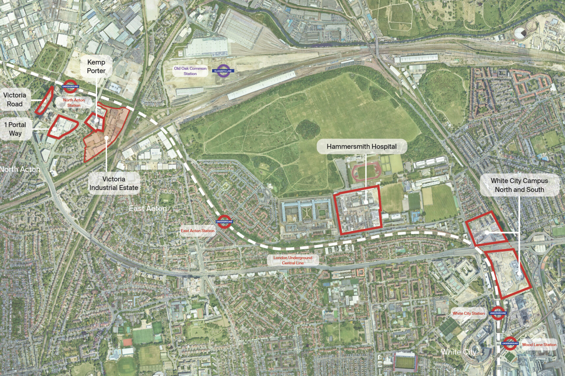 A map of Imperial's presence in West London