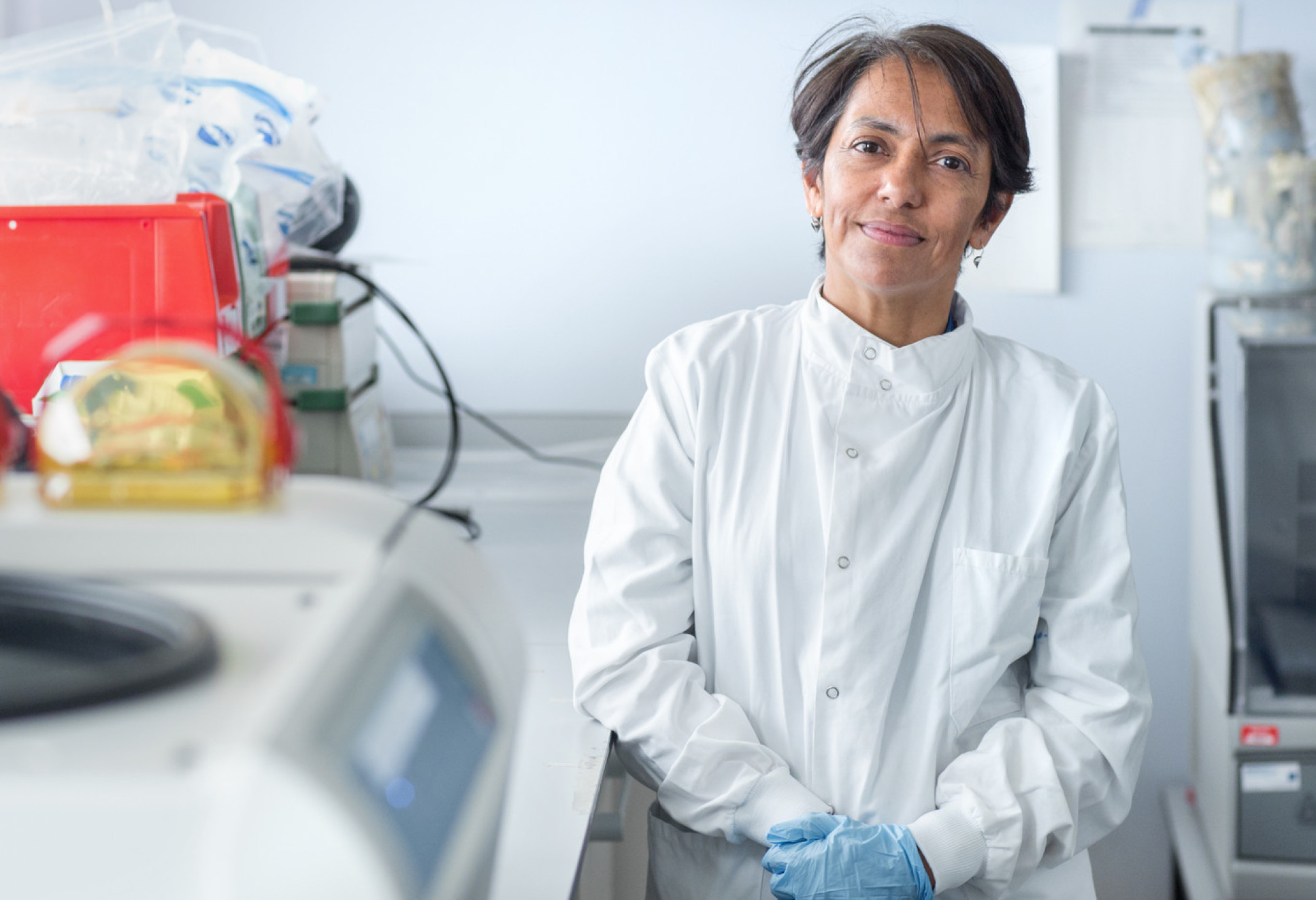 Professor Shiranee Sriskandan, of Imperial’s Department of Infectious Disease, in her laboratory in 2017