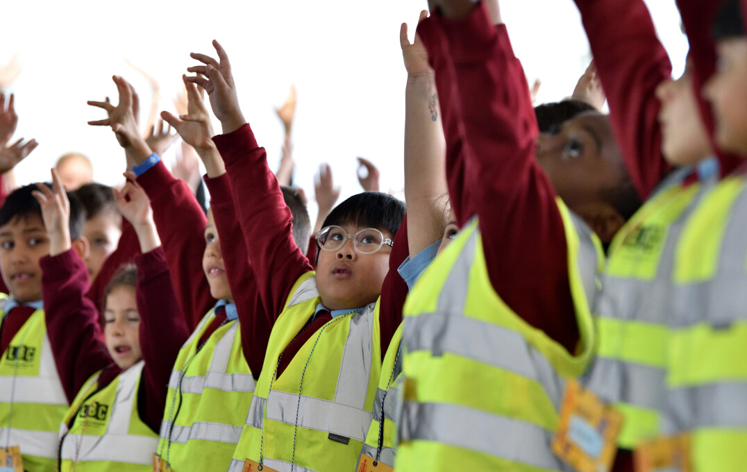 Students from St Bernadette's at the School of Public Health