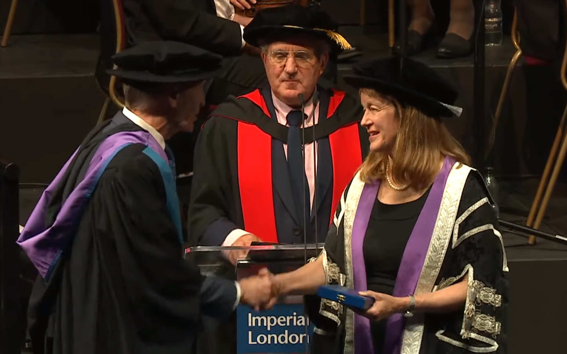 Prof Best received the Imperial College Medal from President Gast
