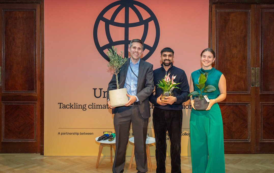 Prizewinners: John Somerville, Munraj Sembhi, Emma Money