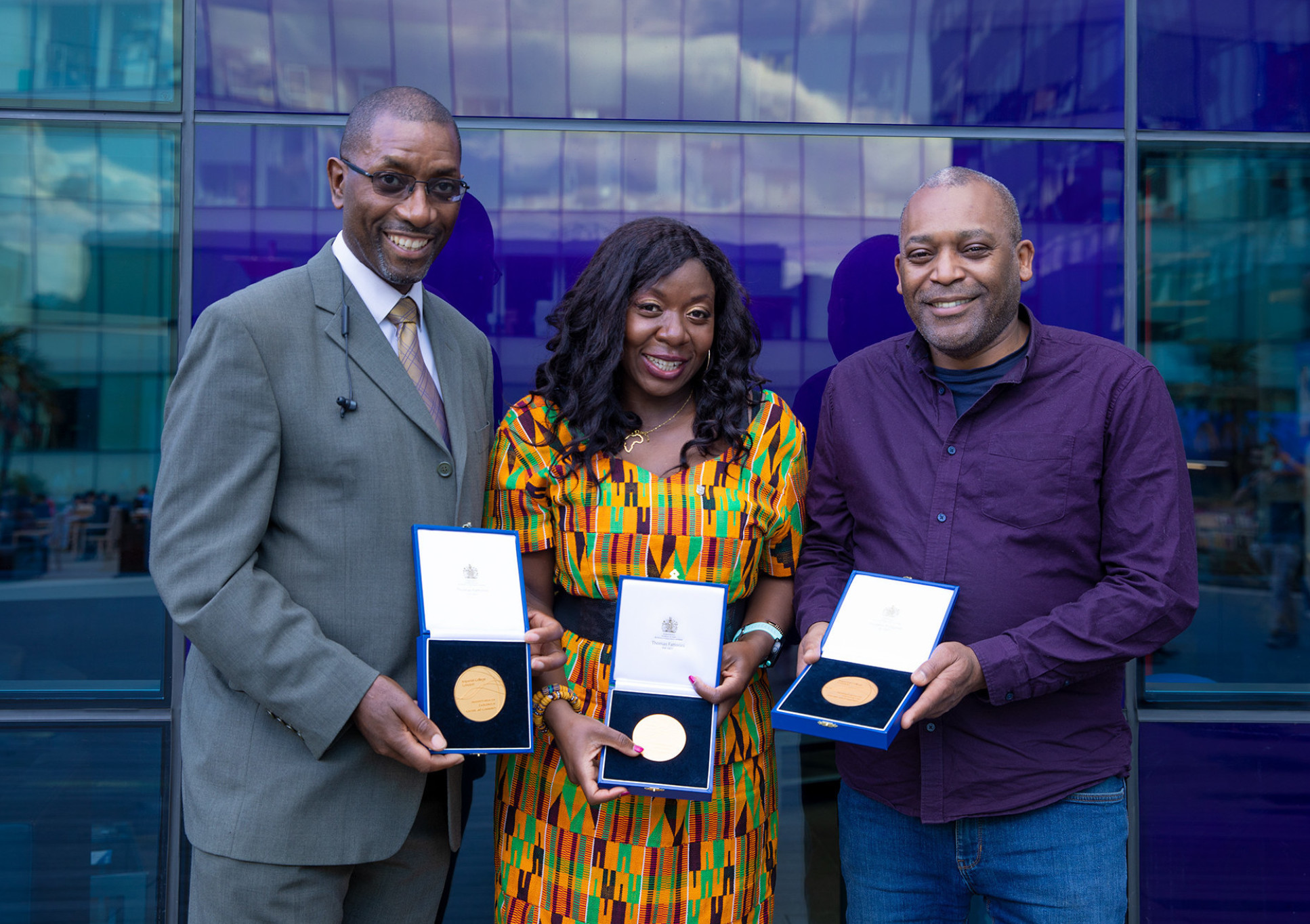 Imperial As One co-Chairs with their President's Medals for Excellence in Culture and Community