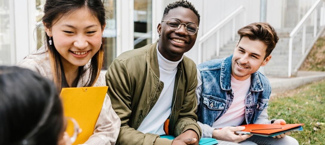 Young people smiling 