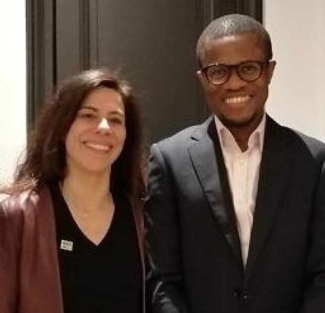 Prof. Maud Lemoine (L) and Dr. Gibril Ndow (R)