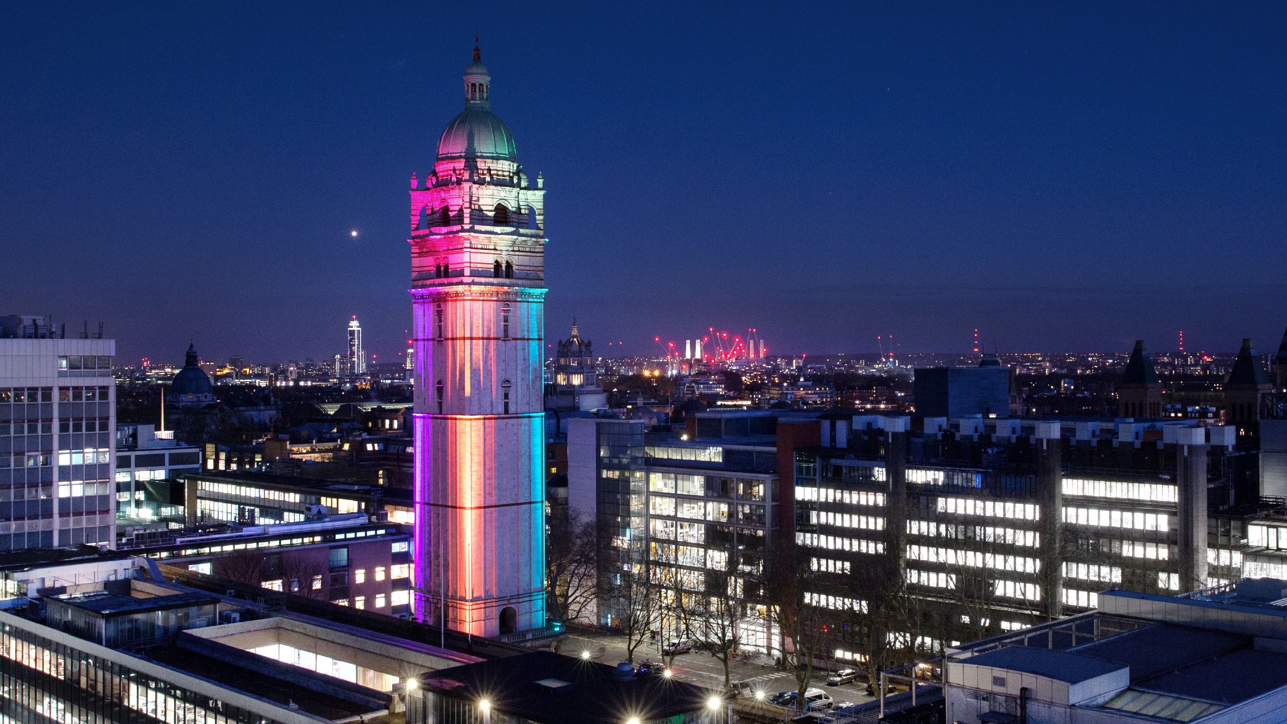 Imperial's Queen's Tower lit up for LGBT+ History Month