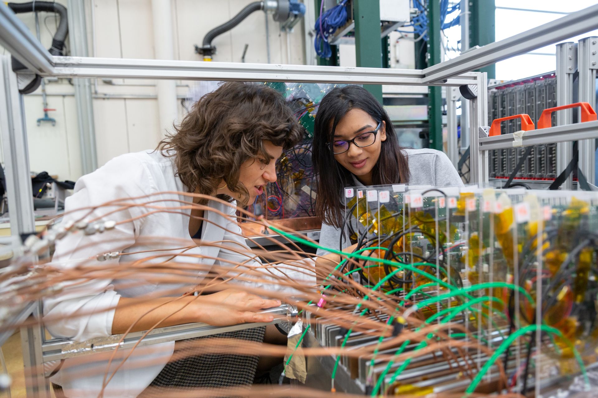 Two female Physics researchers 