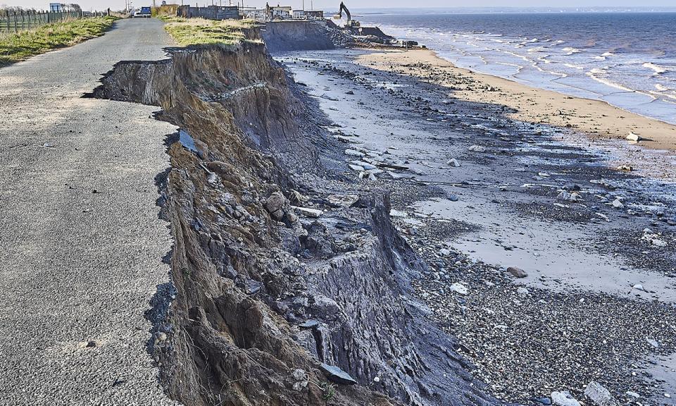 Coastal erosion in England