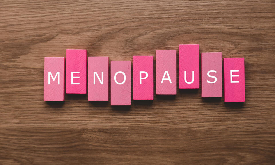 a graphic of the word menopause