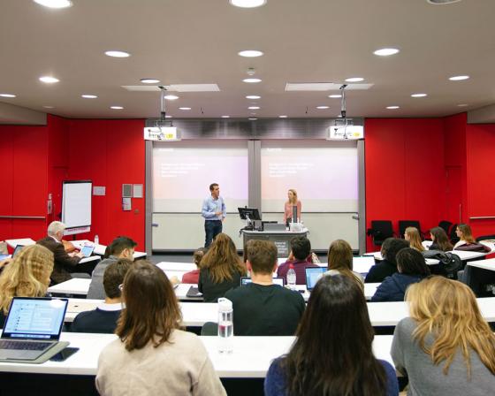 Imperial College Business School lecture theater inside