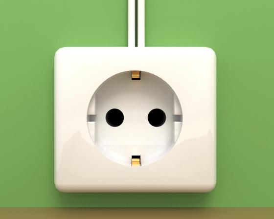 3d rendered illustration of electric power socket