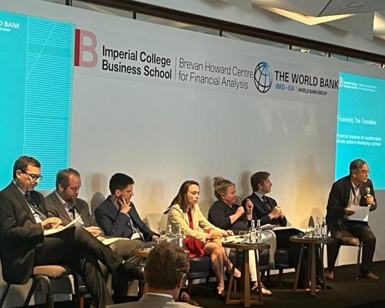 Speakers at an event hosted by Imperial College Business School with The World Bank