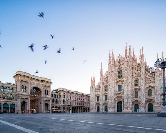 The city of Milan, Italy in the day time