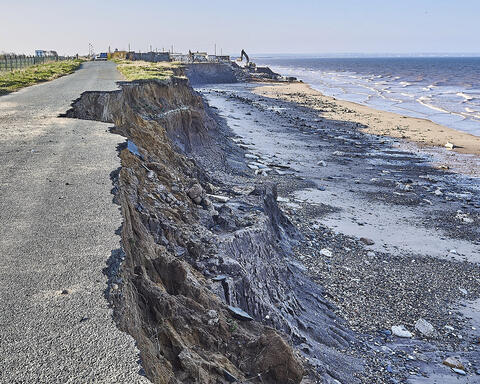 Coastal erosion in England