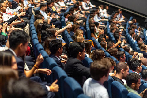 imax - students in a lecture