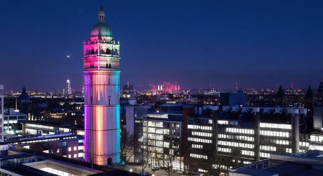 Imperial College Queen's Tower at night