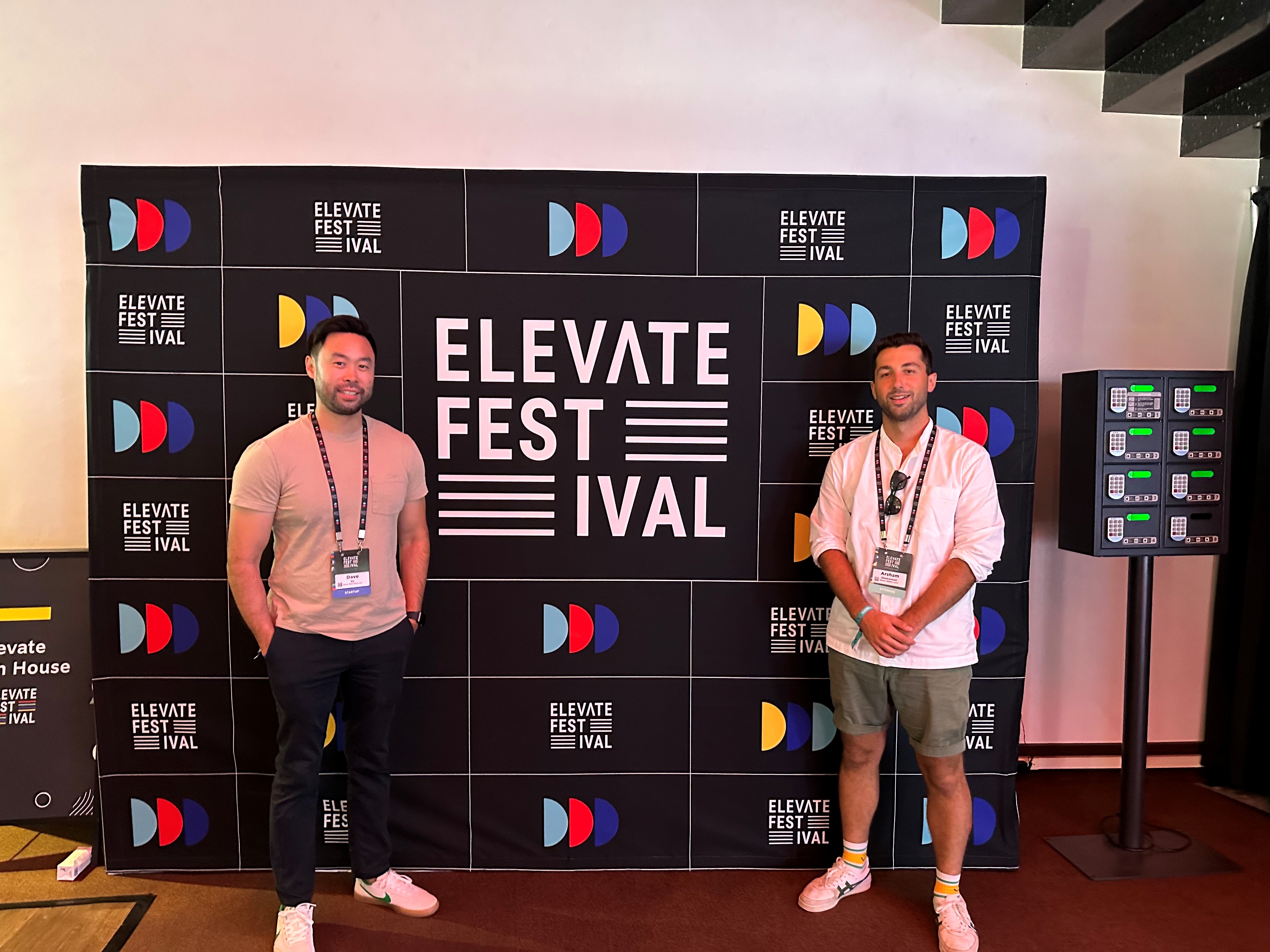 Arsham and a colleague attending Elevate Festival