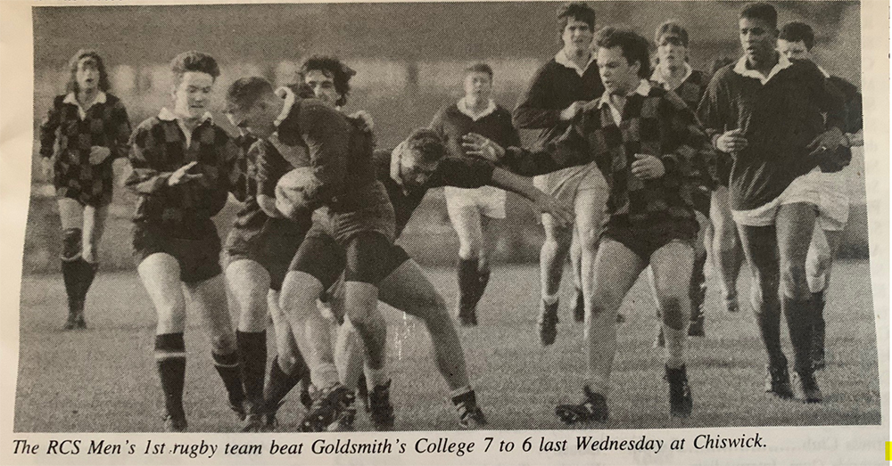 Dafydd Owen playing RCS rugby in the early 90s