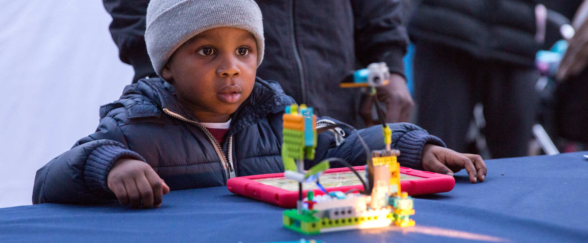 A child at the White City Christmas pop-up