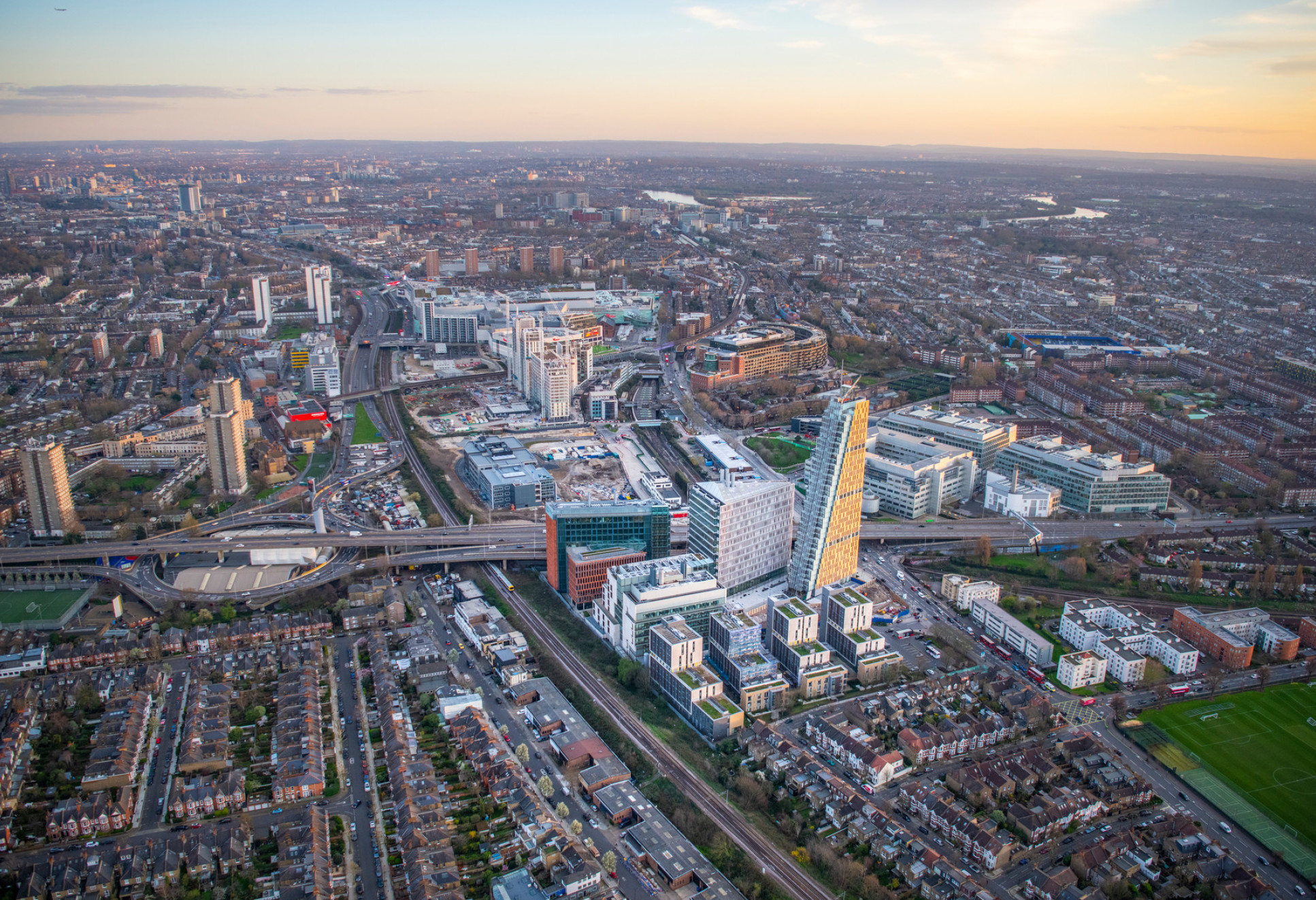 aerial view of white city