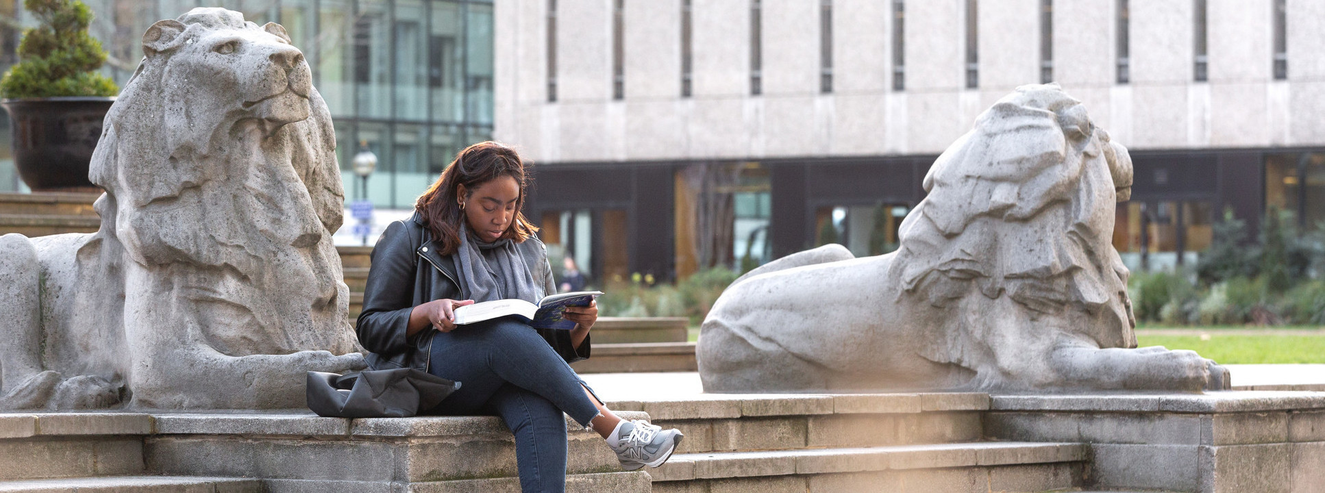 Yasmin Adelekan-Kamara is entering her second year of the Medicine (MBBS) course at Imperial College School of Medicine. Here she is pictured reading on Imperial's South Kensington Campus