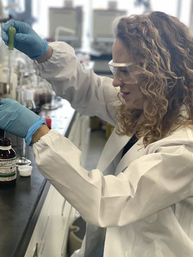 Irene in the lab at Tokyo Tech