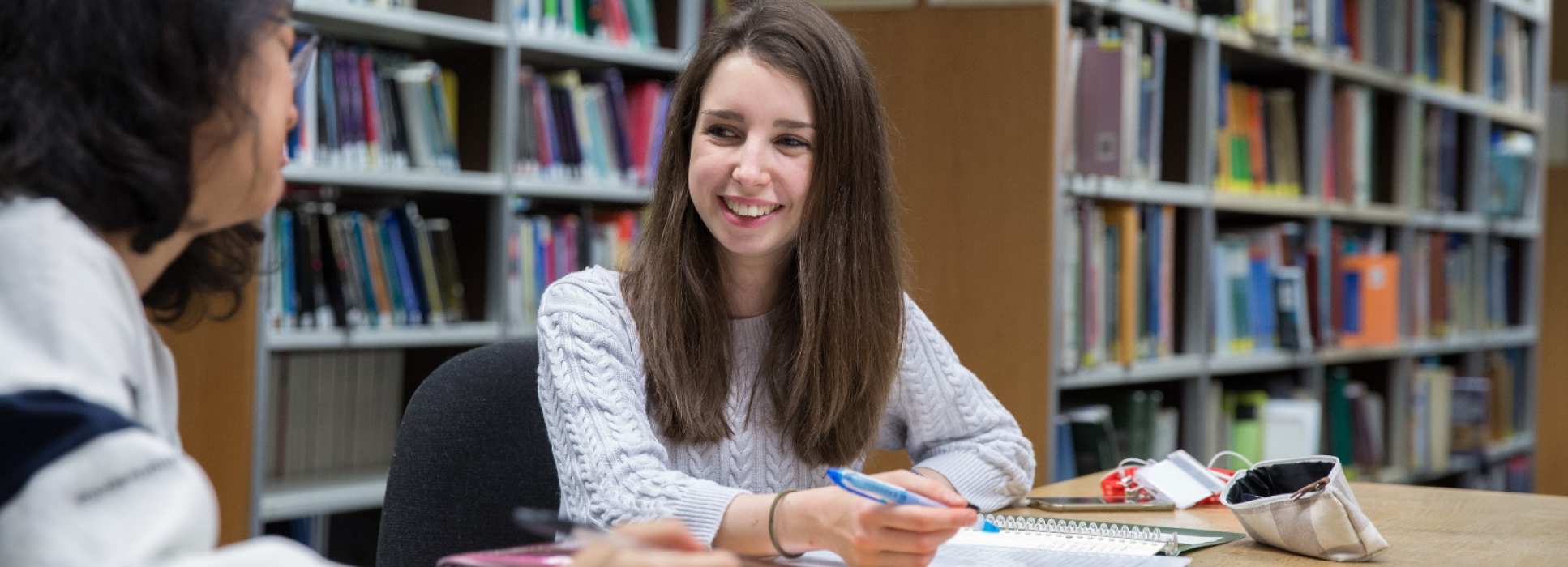 Students in the library