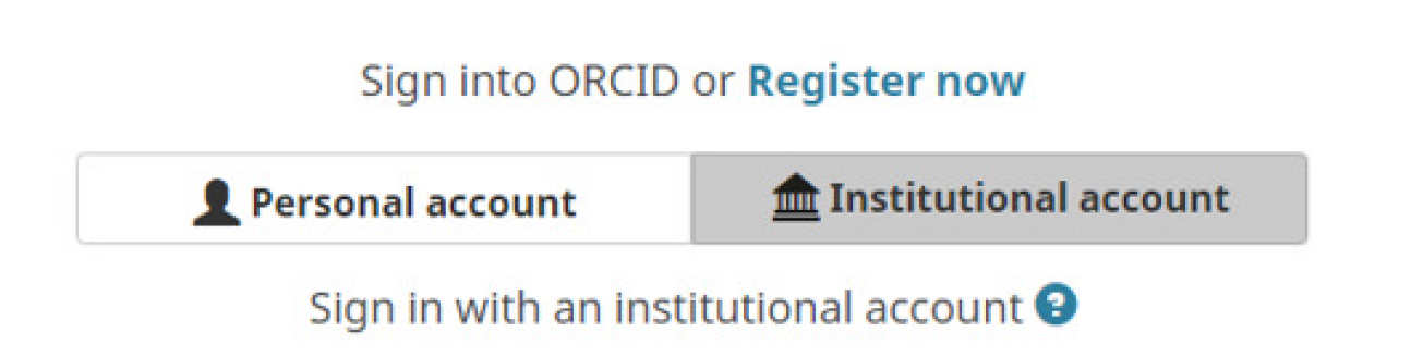 Orcid sign in page