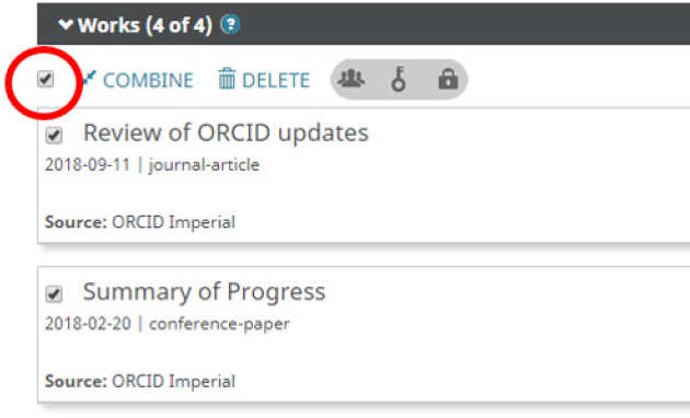 Orcid webpage with the tickbox highlighted
