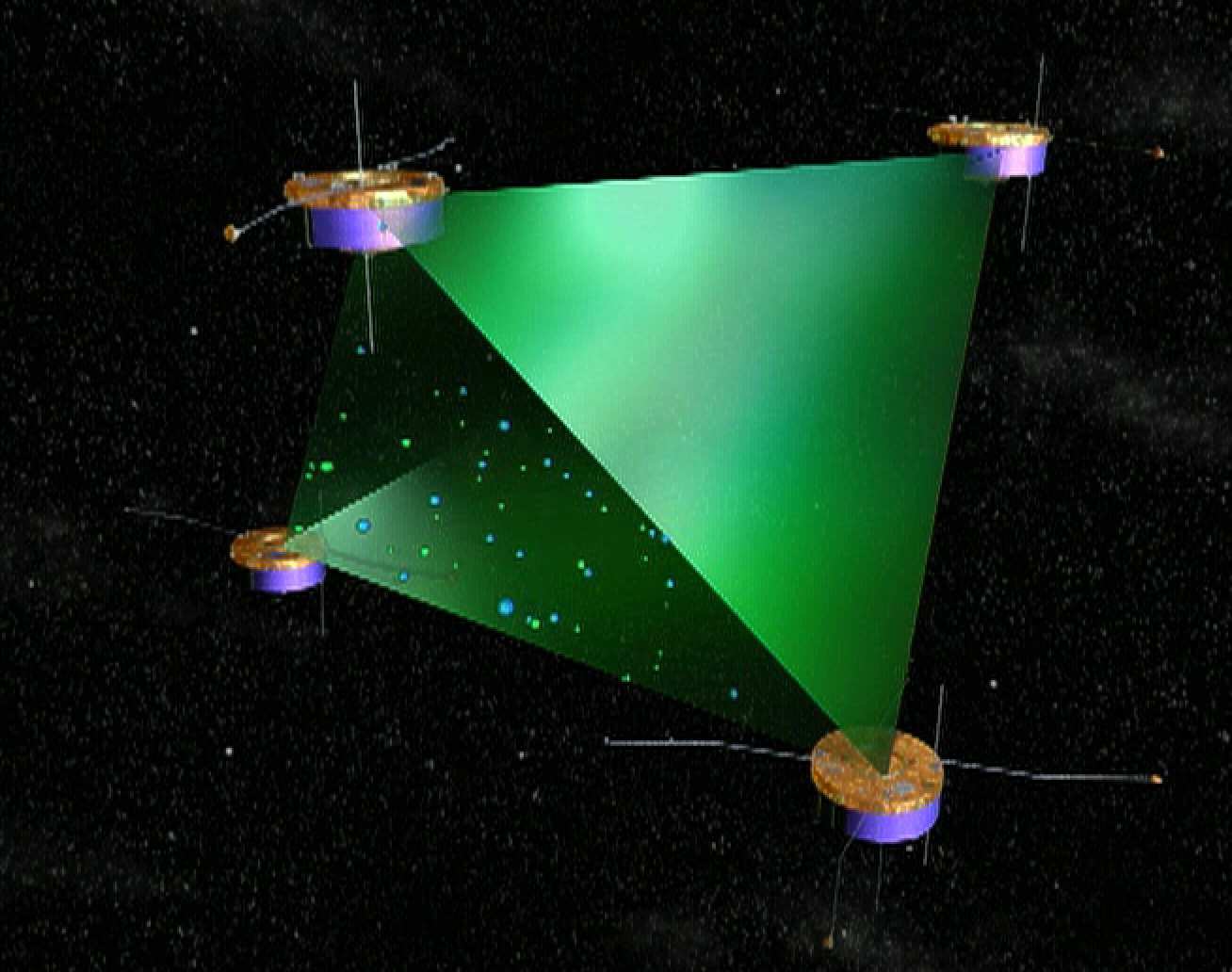 Cluster tetrahedron. Image credit: ESA.
