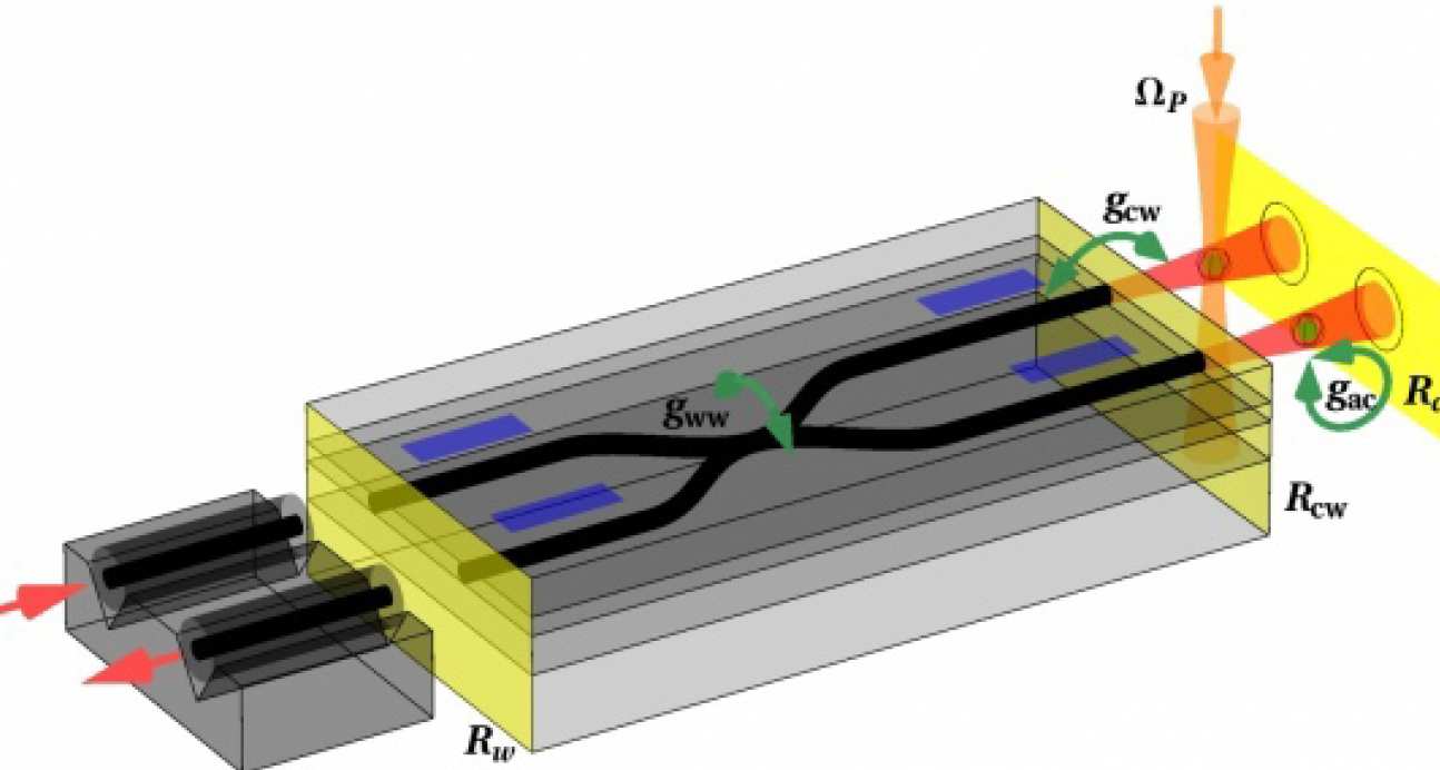 We have developed an extension of these microcavities where the fibres have been replaced by waveguide chips