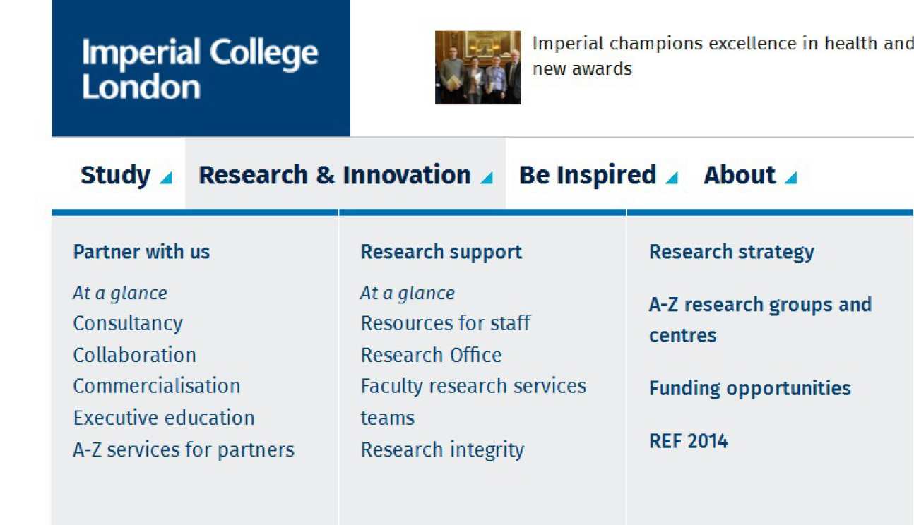 Example of Imperial College logo 