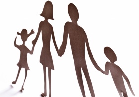 Graphic depiction of four person family