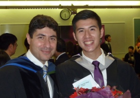 Image: Prof Omar and a happy graduate