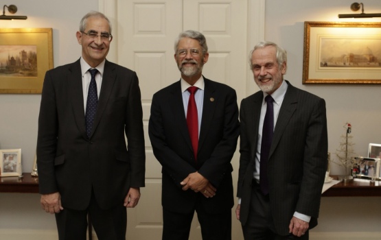 Sir Keith O’Nions, President & Rector, Imperial College London, Dr John P. Holdren, Assistant for Science and Technology to President Obama, and Sir Brian Hoskins, Director of the Grantham Institute for Climate Change, Imperial College London