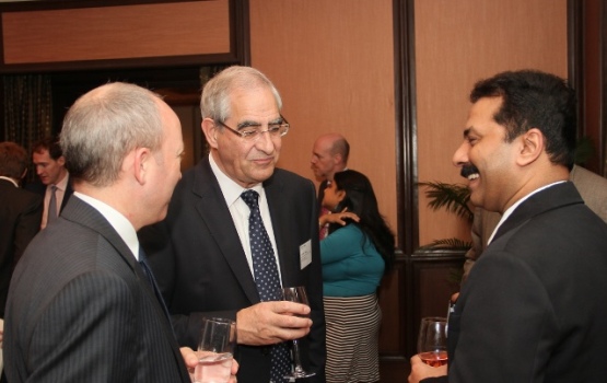 The President & Rector (middle) speaking to guests in Bangalore