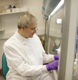 Professor Peter Openshaw, Director of the Centre for Respiratory Infection at Imperial College London in his lab at the St. Mary's Campus