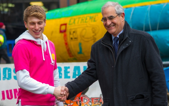 President & Rector Sir Keith O'Nions thanks RAG Chair David Goldsmith