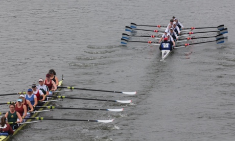 Imperial Women's eight surge ahead. Photography by Nick Ablitt
