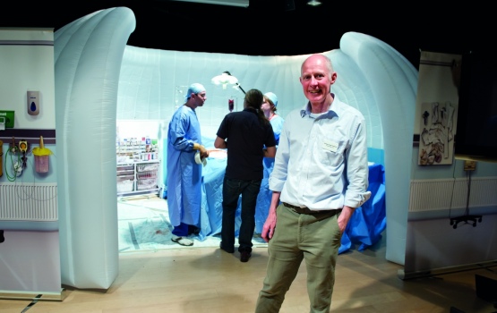 The portable inflatable operating theatre - affectionately known as the igloo - lends itself to both surgical training sessions and public events (Dave Guttridge)