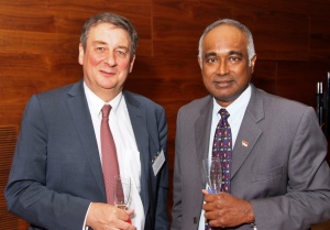Professor Dermot Kelleher and the Singaporean High Commissioner