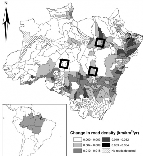 Road network growth rates in the Brazilian Amazon