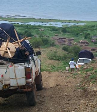 truck in ugandan lanscape
