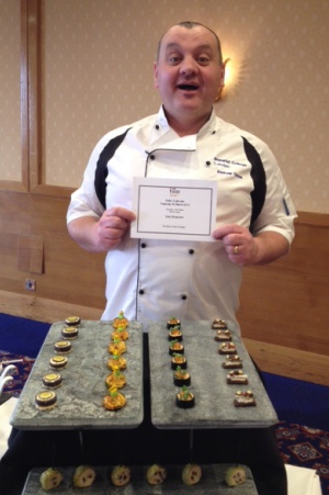 Sous Chef Andy Crook and his winning canapes 