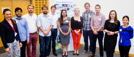 Three minute thesis contestants