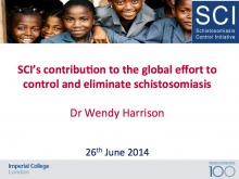 SCI's contribution to the global effort to control and eliminate schistosomiasis