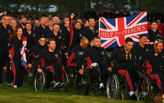 Team GB at the opening ceremony