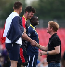 Dave collects his gold medal