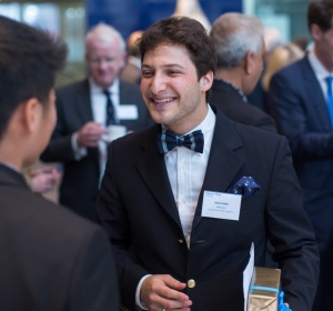 PhD student Kevin Kahn was among those to meet the President